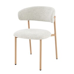 Detail van de metalen poten, eiken finish