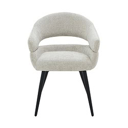 Textuur Megan eetkamerstoel beige stof gecoat staal