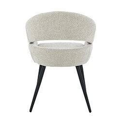 Megan eetkamerstoel beige stof gecoat staal vanonder