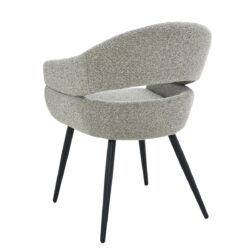 Megan Taupe eetkamerstoel in bruin stof vanaf boven