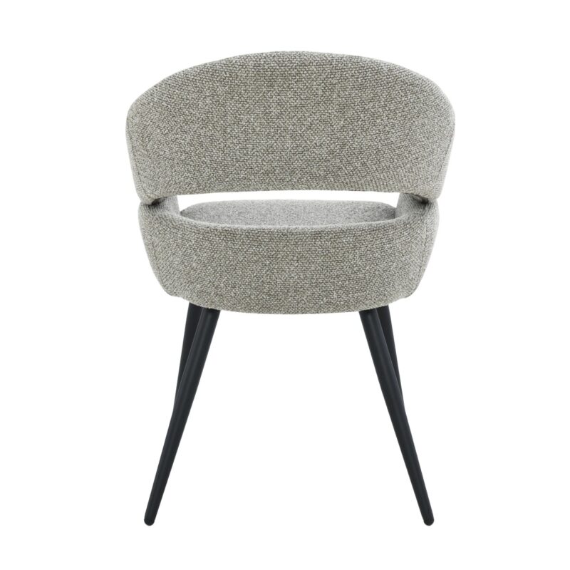 Megan Taupe eetkamerstoel in bruin stof vanaf onder