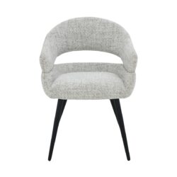 Textuur Megan eetkamerstoel beige stof gecoat staal