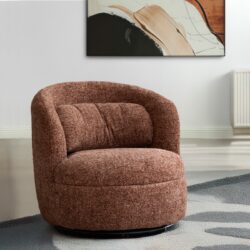 Britt Bordeaux fauteuil in een knusse leeshoek met boeken