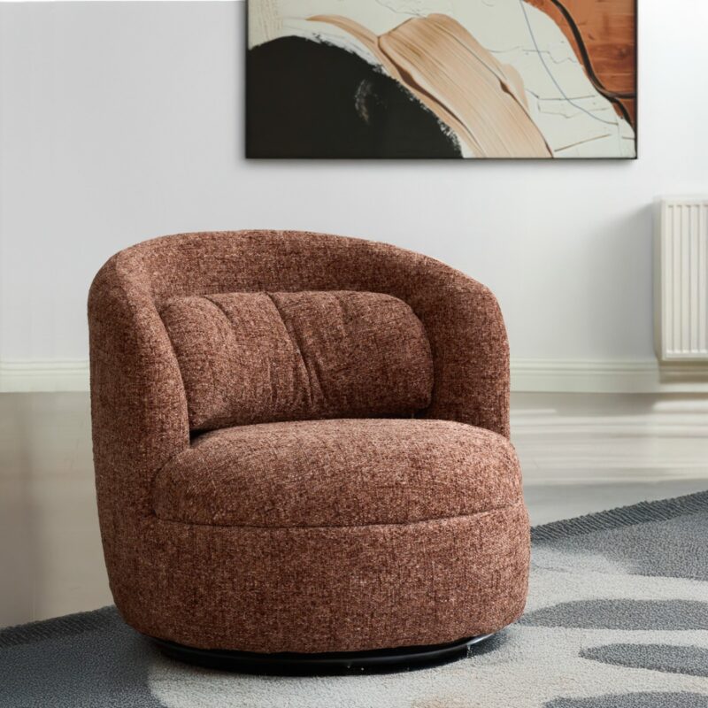 Britt Bordeaux fauteuil in een knusse leeshoek met boeken