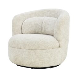 Detail van de stofstructuur van de Britt Cream fauteuil