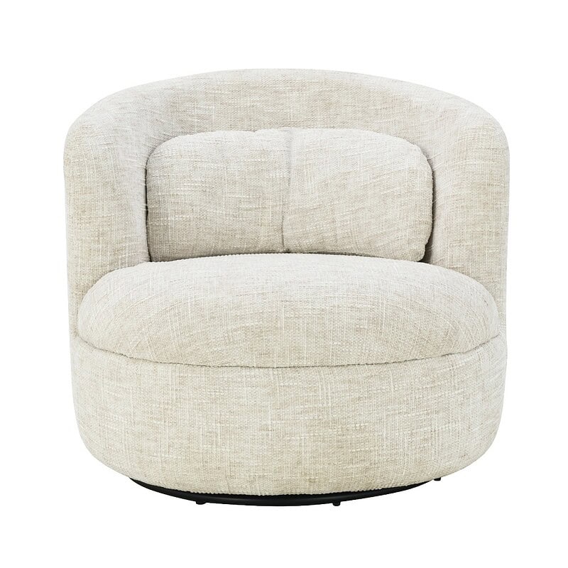 Textuur van de beige stof van de Britt Cream fauteuil