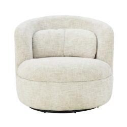 Textuur van de beige stof van de Britt Cream fauteuil