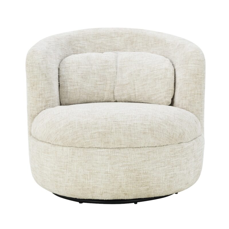 Textuur van de beige stof van de Britt Cream fauteuil