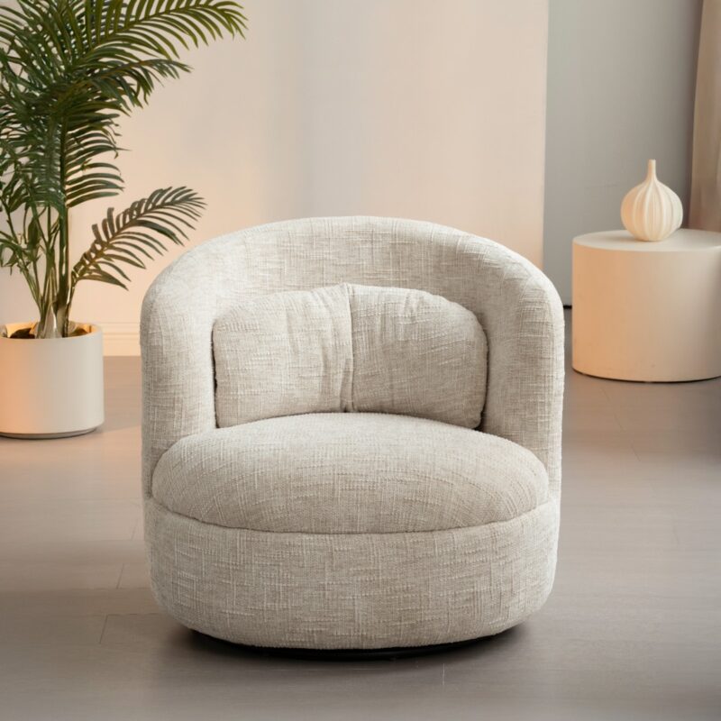 Britt Cream fauteuil met subtiele onderstel