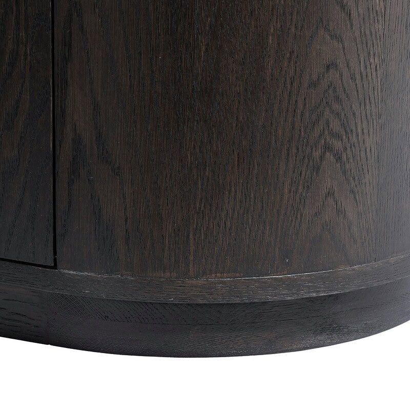 Novero Espresso 140cm kast, eikenhout fineer, bruin kleur, luxe uitstraling