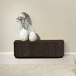 Novero Espresso 140cm kast in bruin kleur, eikenhout fineer, moderne vormgeving