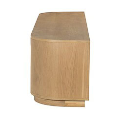 Afgeronde hoeken van het Novero TV meubel in eikenhout fineer