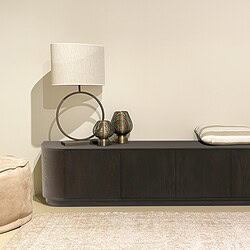 Afgeronde hoek van de Novero Espresso 220cm kast