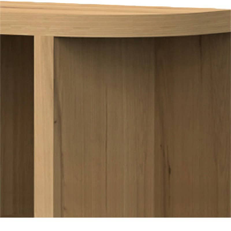 Novero 145cm boekenkast in natuurlijk eikenhout van bovenaf gezien