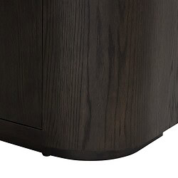 Novero Espresso 145cm detail afgeronde vormen eikenhout fineer bruin