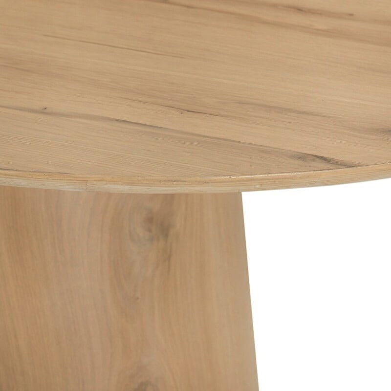 Novero 200cm eetkamertafel vanuit een ander perspectief, met afgeronde hoek