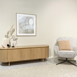 Tobago 170cm kast in natuurlijk eikenhout fineer vanaf boven