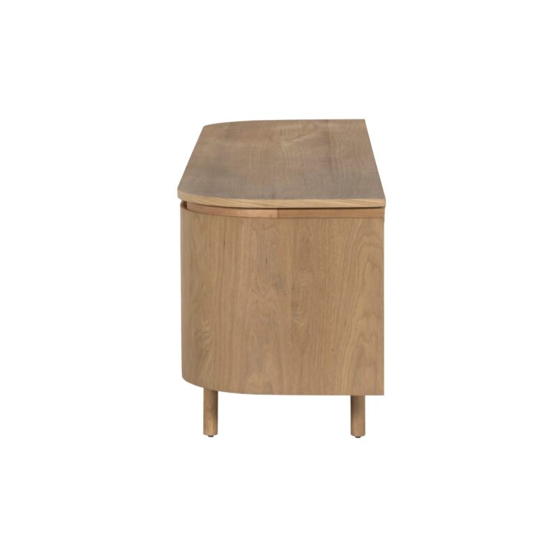 Tobago 210cm kast in natuurlijk eikenhout fineer vanaf rechts