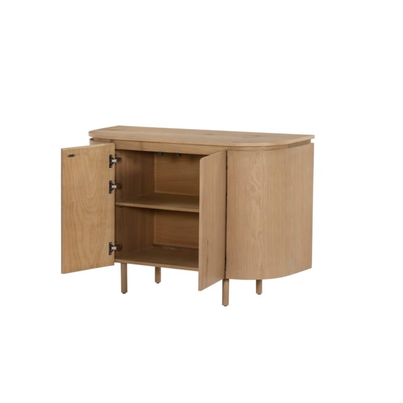 Tobago 115cm eikenhout fineer dressoir in interieur