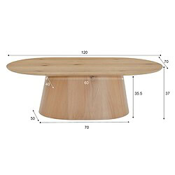 Novero Oval 120cm in een Scandinavisch stijl interieur