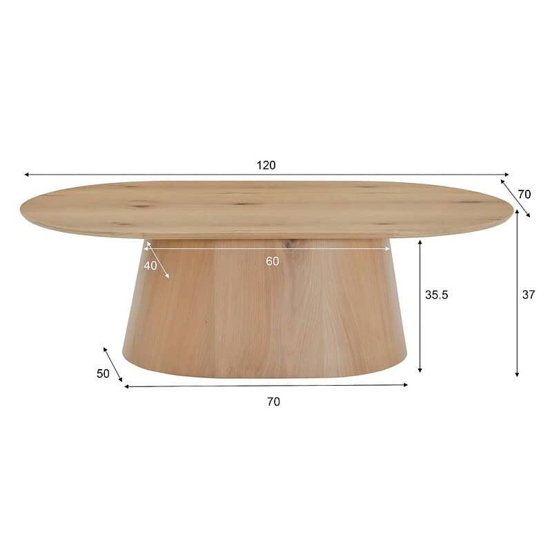 Novero Oval 120cm in een Scandinavisch stijl interieur
