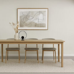 Tobago 220cm eikenhout fineer in gebruik in eetkamer