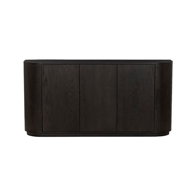 Textuur van de eikenhout fineer van de Novero Espresso 170cm kast