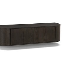 Textuur van de eikenhout fineer op de Novero Espresso Zwevend 140cm