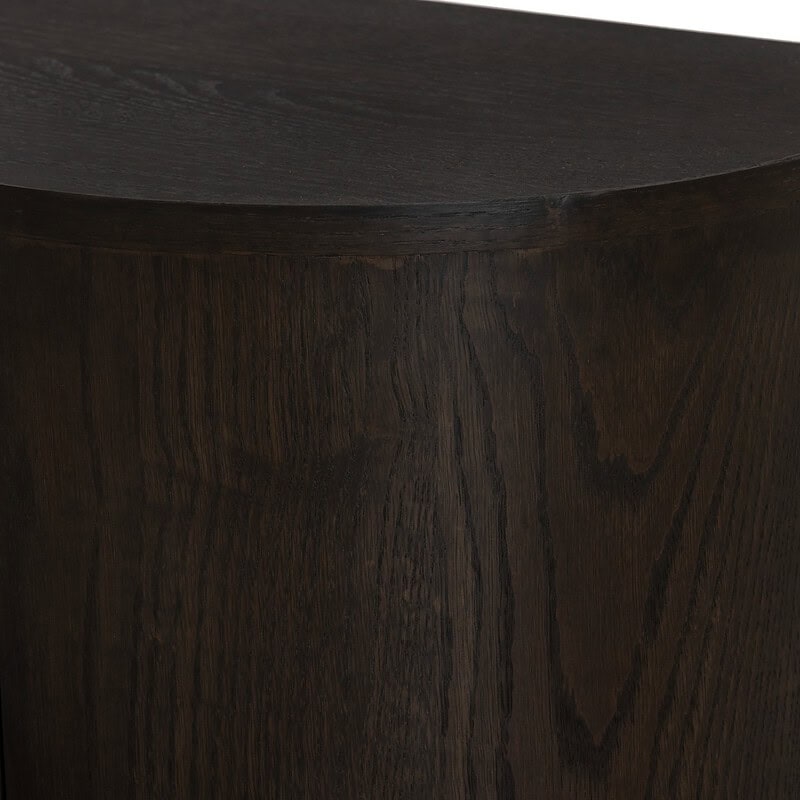 Novero espresso zwevend tv meubel vanuit andere hoek