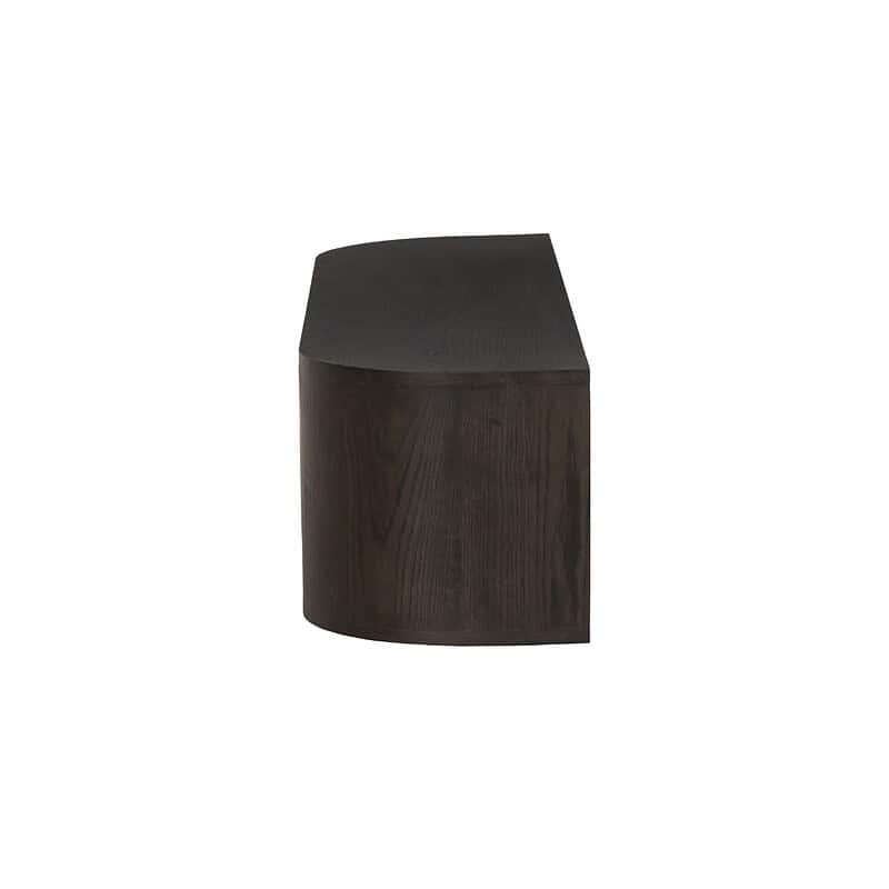 Afwerking van de Novero Espresso Zwevend 140cm in eikenhout fineer