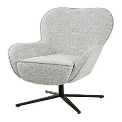 Detail Sven Bisque Oasis draaifauteuil beige stof gecoat staal