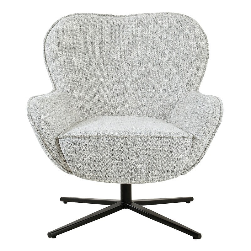 Textuur Sven Bisque Oasis draaifeautuil beige stof gecoat staal