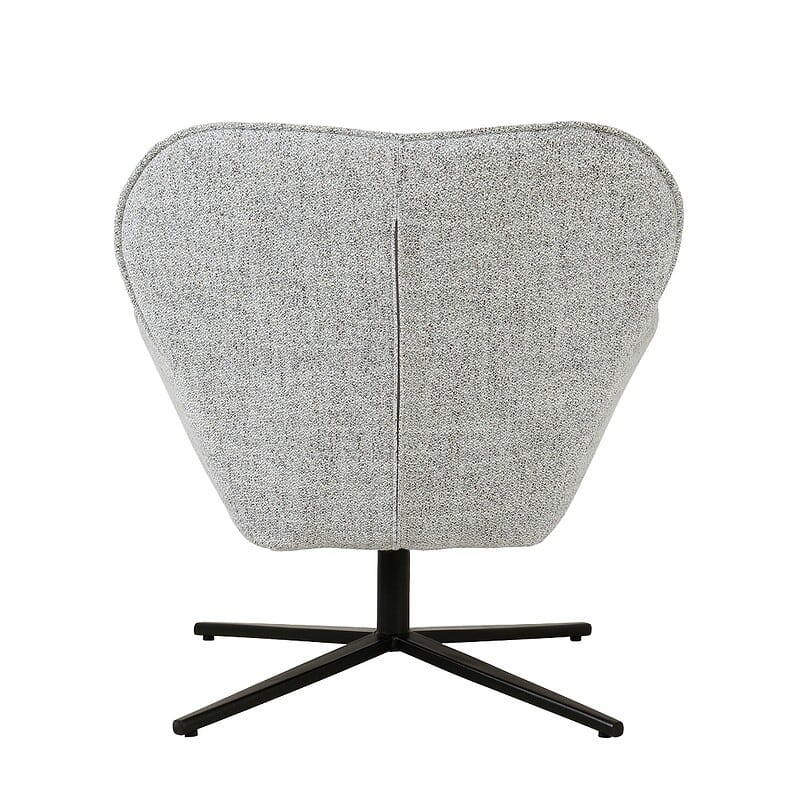 Sven Bisque Oasis draaifauteuil beige stof gecoat staal van boven