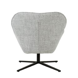 Sven Bisque Oasis draaifauteuil beige stof gecoat staal van boven