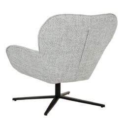 Sven Bisque Oasis draaifauteuil beige stof gecoat staal van voor