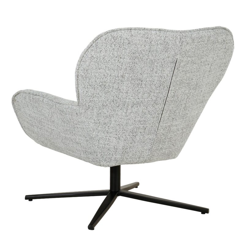 Sven Bisque Oasis draaifauteuil beige stof gecoat staal van voor