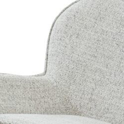 Sven Bisque Oasis draaifauteuil beige stof gecoat staal van links