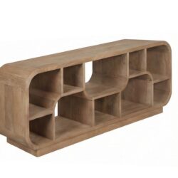 Brix Morgan Almond tv-meubel in interieur, organisch vorm, bruin, mangohout