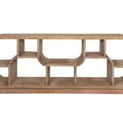 Textuur van Brix Morgan Almond tv-meubel, organisch vorm, bruin, mangohout