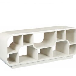 Detail van de afwerking van het Brix Morgan Off White tv-meubel