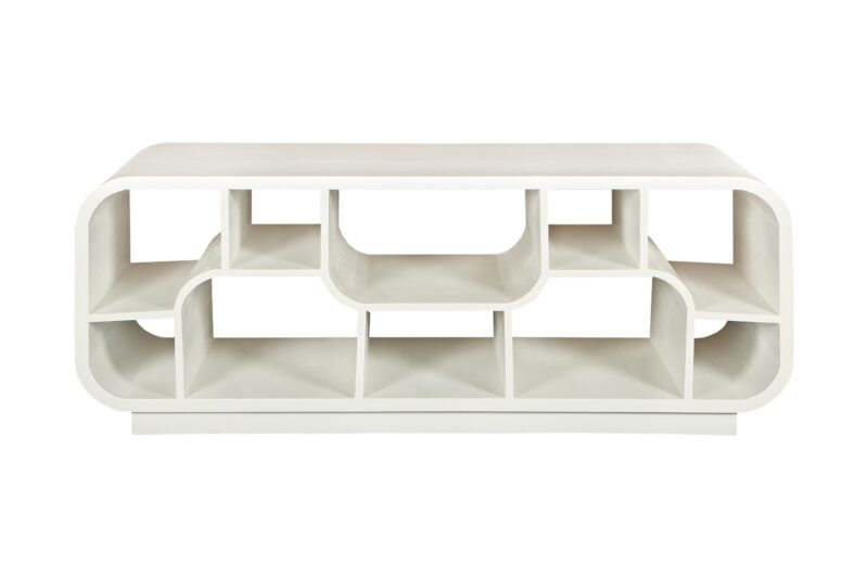 Textuur van het mangohout van het Brix Morgan Off White tv-meubel