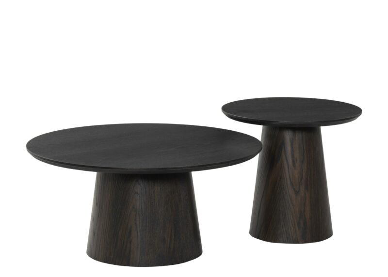 Novero Espresso 80cm salontafel eikenhout fineer in interieur