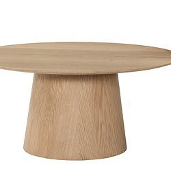 Detail van de afgeronde hoeken van de Novero 80cm salontafel