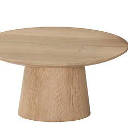 Textuur van het natuurlijke eikenhout fineer van de Novero 80cm salontafel