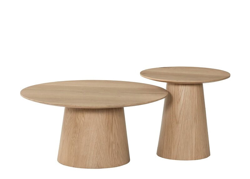 Novero 80cm salontafel in een woonkamer met moderne meubelen