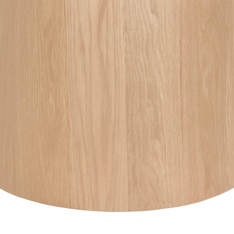 Kleur van het natuurlijke eikenhout fineer van de Novero 80cm salontafel