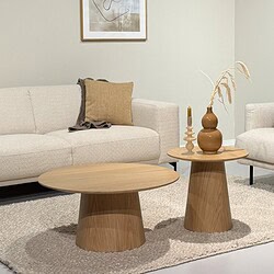 Afwerking van de Novero 80cm salontafel met afgeronde hoeken