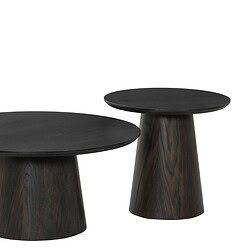 Novero Espresso 50cm tafel in interieur, bruin, eikenhout fineer