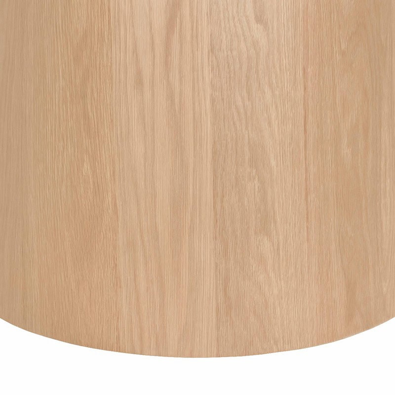 Detail van de afwerking van de Novero 50cm salontafel, met afgelakt oppervlak