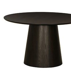 Textuur van het eikenhout fineer op de Novero Espresso eetkamertafel